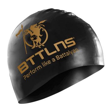 BTTLNS Absorber 2.0 siliconen badmuts zwart/goud