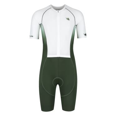 BTTLNS Nemean 1.0 pro aero trisuit korte mouw Guardian Green/Pearl White heren 