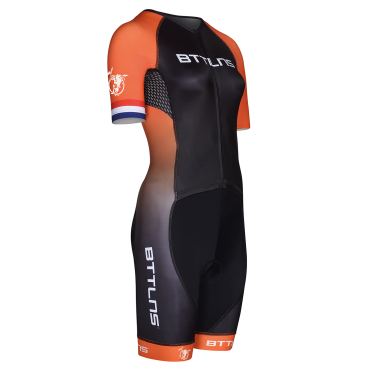 BTTLNS Typhon 2.0 trisuit korte mouwen 2022 zwart/oranje dames 