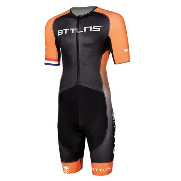 BTTLNS Typhon 2.0 trisuit korte mouwen zwart/oranje heren