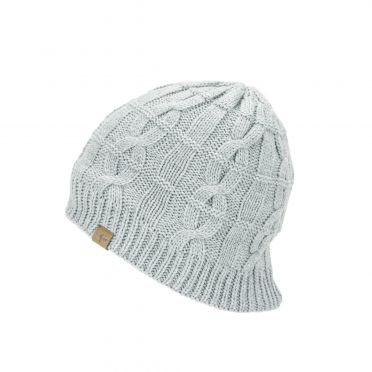 Sealskinz Cold Weather Cable knit beanie licht grijs