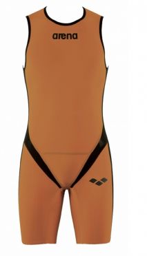 Arena Carbon pro rear zip mouwloos trisuit oranje heren