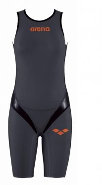 Arena Carbon pro rear zip mouwloos trisuit donkergrijs dames 