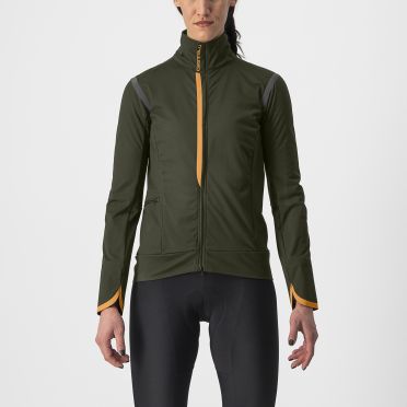Castelli Alpha Ultimate Insulated fietsjack lange mouw groen dames 
