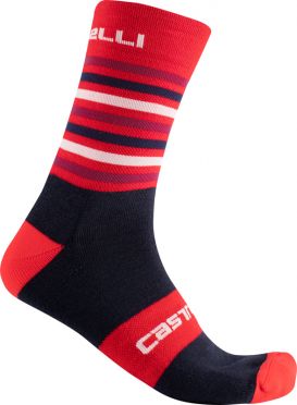 Castelli Gregge 15 fietssokken rood/blauw heren