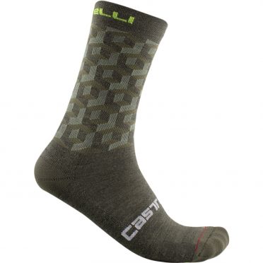 Castelli Cubi 18 fietssokken groen heren