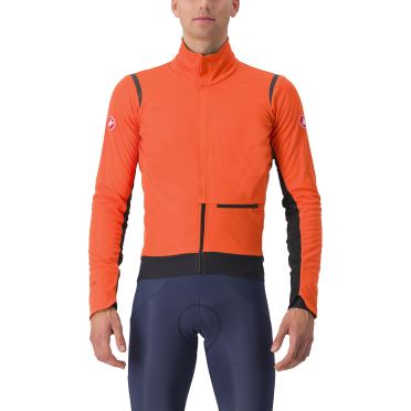 Castelli Alpha Doppio RoS lange mouw fietsjack oranje heren 