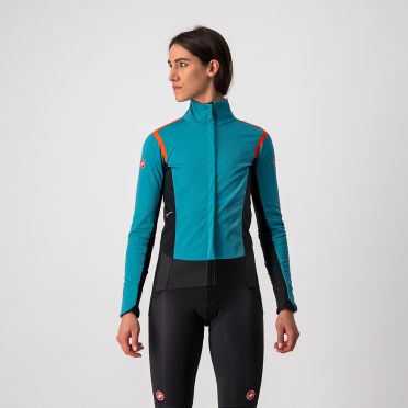 Castelli Alpha RoS 2 fietsjack lange mouw blauw dames 