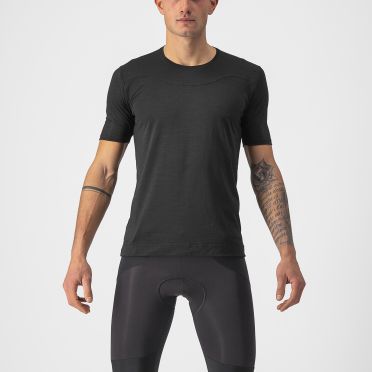 Castelli Bandito Wool ondershirt korte mouw zwart heren
