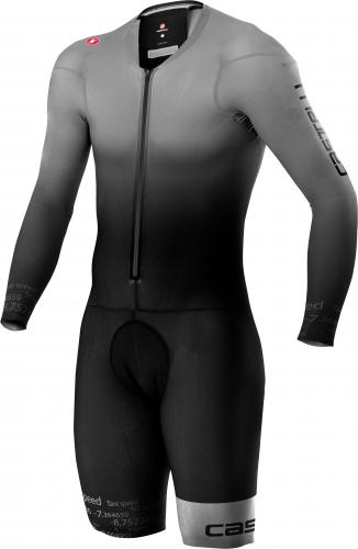Castelli Body paint 4.X speedsuit lange mouw zilvergrijs/zwart heren