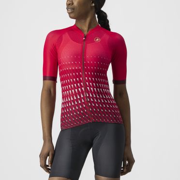 Castelli Climber's 2.0 fietsshirt korte mouw rood dames 