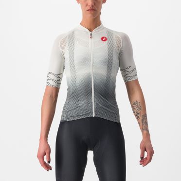 Castelli Climbers 2.0 fietsshirt korte mouw wit/zwart dames 