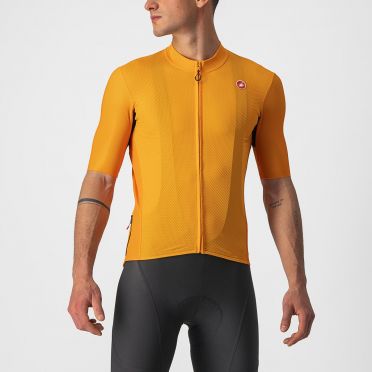 Castelli Endurance Elite korte mouw fietsshirt oranje heren 