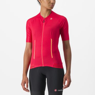 Castelli Endurance fietsshirt korte mouw roze dames 