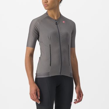 Castelli Endurance fietsshirt korte mouw grijs dames 