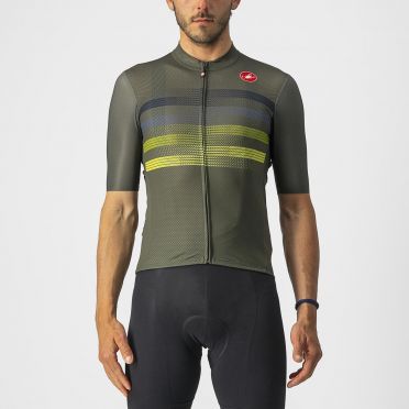 Castelli Endurance pro korte mouw fietsshirt groen heren 