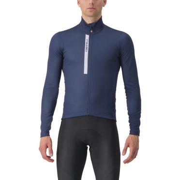 Castelli Entrata Thermal fietsshirt lange mouw blauw heren