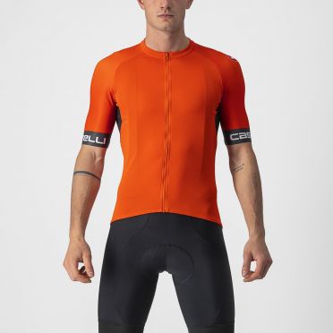 Castelli Entrata VI korte mouw fietsshirt oranje heren 