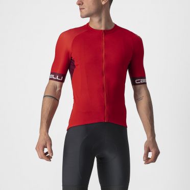 Castelli Entrata VI korte mouw fietsshirt rood heren 