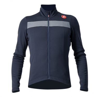Castelli Puro 3 lange mouw fietsshirt blauw heren 