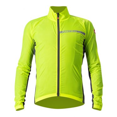 Castelli Squadra stretch fietsjack geel heren 