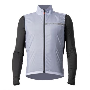 Castelli Squadra stretch mouwloos vest zilvergrijs heren 