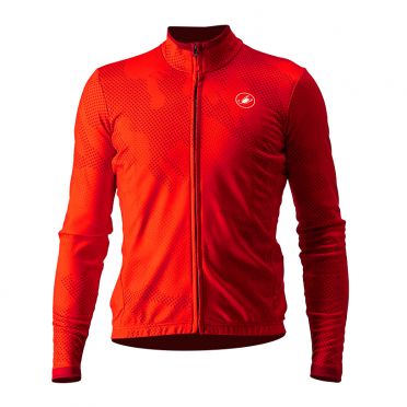 Castelli Pericolo lange mouw fietsshirt rood heren
