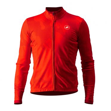 Castelli Pericolo lange mouw fietsshirt rood heren 