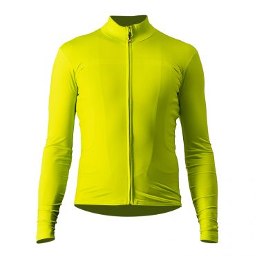 Castelli Pro thermal Mid lange mouw fietsshirt geel heren
