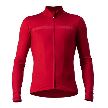 Castelli Pro thermal Mid lange mouw fietsshirt rood heren