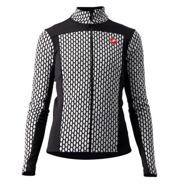 Castelli Sfida 2 fietsshirt lange mouw zwart/wit dames