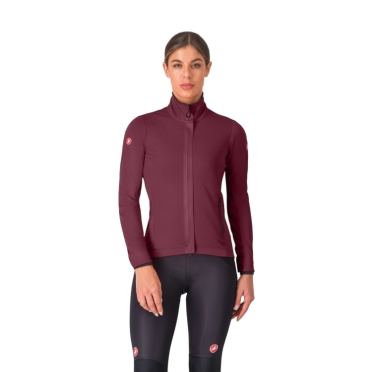 Castelli Alpha 150 W jacket lange mouw deep bordeaux dames 