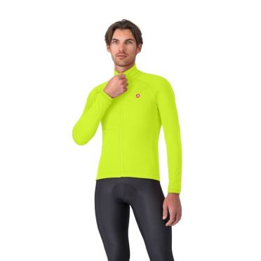 Castelli Competizione fietsjack lange mouw electric lime heren 