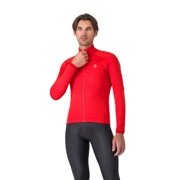 Castelli Competizione fietsshirt lange mouw rood heren 