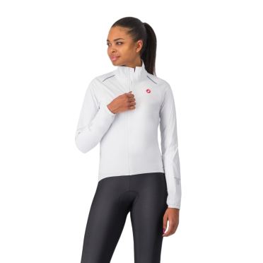Castelli Emergency 3 W Rain Jacket fietsjas lange mouw wit dames 