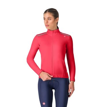 Castelli Espresso Air W Jacket Fietsjas lange mouw hibiscus dames 