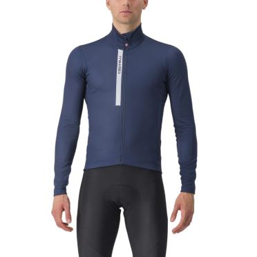 Castelli Entrata Thermal fietsshirt lange mouw belgian blue/silver grey heren 