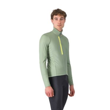 Castelli Entrata Thermal fietsshirt lange mouw green pepper heren 