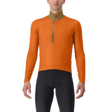 Castelli Entrata Thermal fietsshirt lange mouw oranje heren 