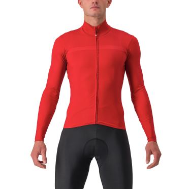 Castelli Pro thermal Mid lange mouw fietsshirt rood heren 