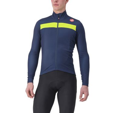 Castelli Puro 3 lange mouw fietsshirt Belgisch blauw heren 