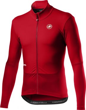Castelli Nano mid wind fietsshirt lange mouw rood heren