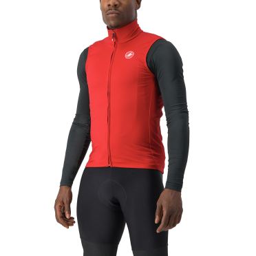 Castelli Pro thermal mid fietsvest mouwloos rood heren