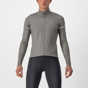 Castelli Fondo 2 lange mouw fietsshirt lichtgrijs heren 