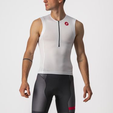 Castelli Free tri 2 mouwloos top wit heren 