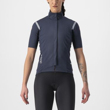 Castelli Gabba RoS 2 fietsjack korte mouw blauw dames 