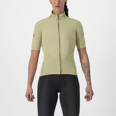 Castelli Perfetto RoS 2 Wind fietsshirt korte mouw groen dames 