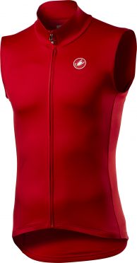 Castelli Pro thermal mid fietsvest mouwloos rood heren