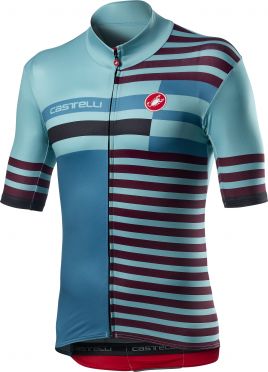 Castelli Mid Weight Pro fietsshirt korte mouw blauw heren