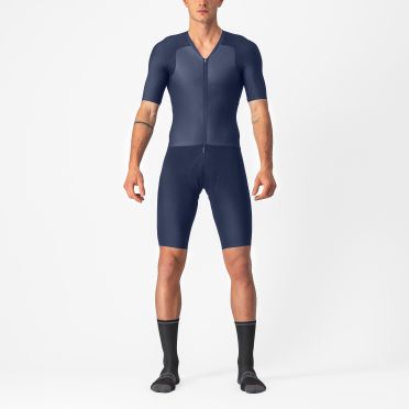 Castelli Sanremo RC speedsuit korte mouw blauw heren 